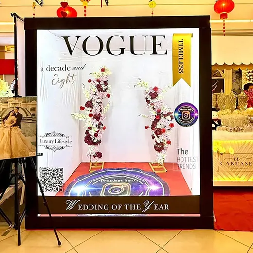 2026 Factory Free Custom Logo Vogue Photo Booth Box With LED Fill Light thumbnail 6