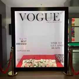 2026 Factory Free Custom Logo Vogue Photo Booth Box With LED Fill Light thumbnail 4