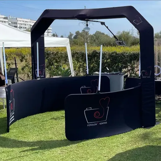 Advanced 360 Degree Photobooth With Machine Video Camera Enclosure Backdrop and Overhead 360 Photo Booth thumbnail 2