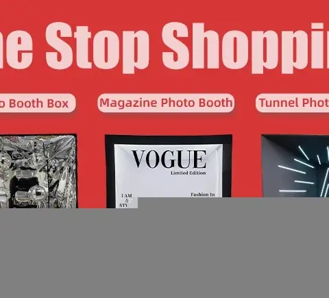 2026 Factory Free Custom Logo Vogue Photo Booth Box With LED Fill Light thumbnail 3