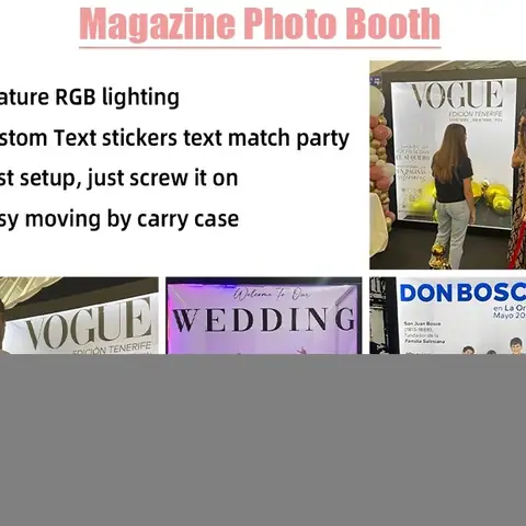 High Quality Mini Magazine Photo Booth Box With Panel Easy Install for Small Space Event Photography Black thumbnail 4