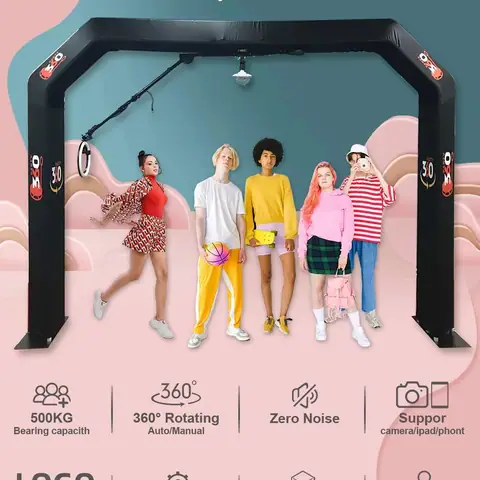 Newest Over the Head Photo System for Large Groups With Professional Arm Ring Overhead 360 Photo Booth thumbnail 2