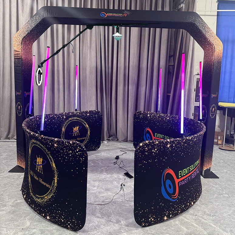 Wholesale Customized Premium Commercial Grade Overhead 360 Photo Booth 7x7 Photo Booth 360 120cm for Event Rental reference product for photobooth for sale