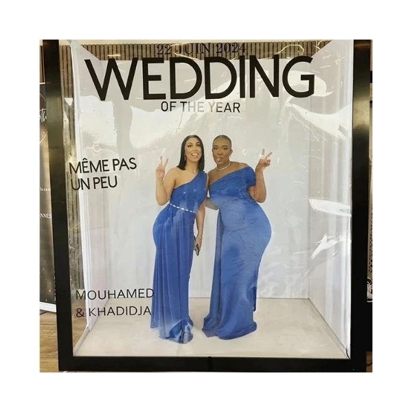 Unique Decorative Glass Infinity for DIY White Cube Magazine Photo Booth Box Glamour Reflection Selfie reference product for photo booth box for sale