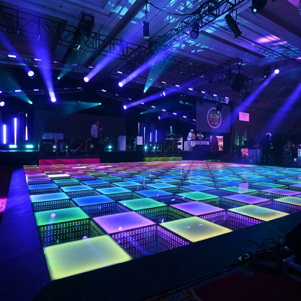 light up disco dance floor factory-direct led dance floor event rental image 1